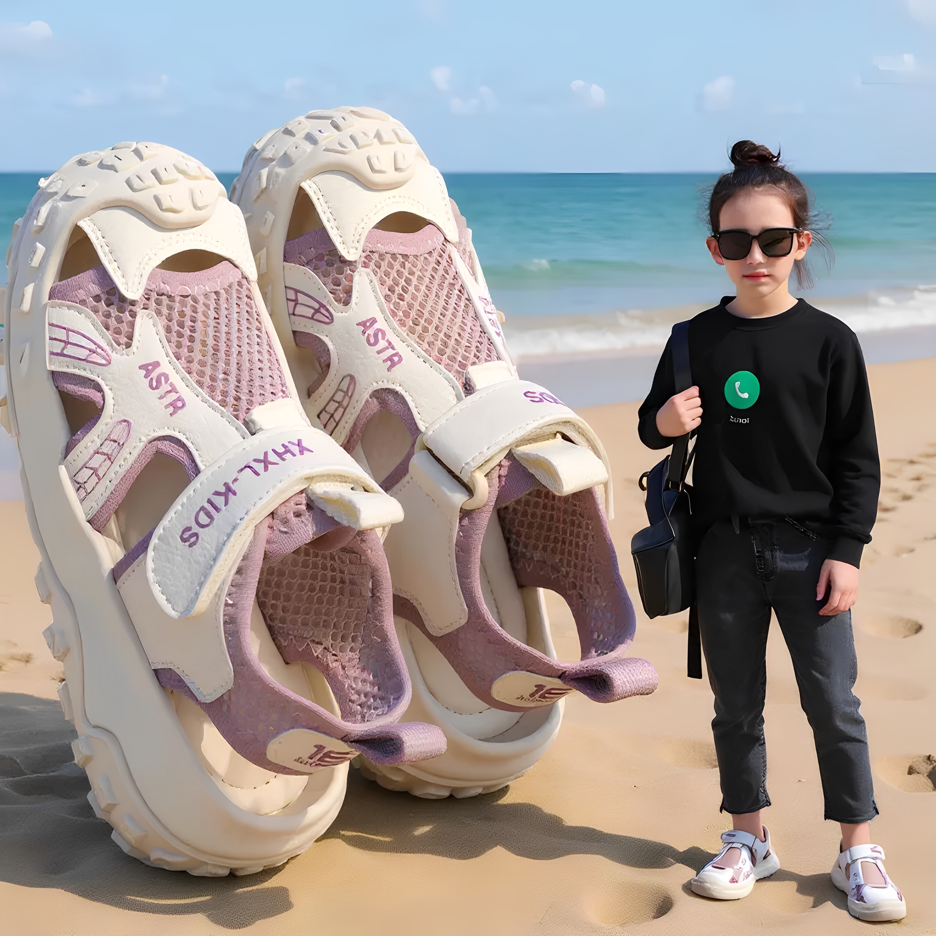 儿童凉鞋女童2025新款外穿沙滩鞋