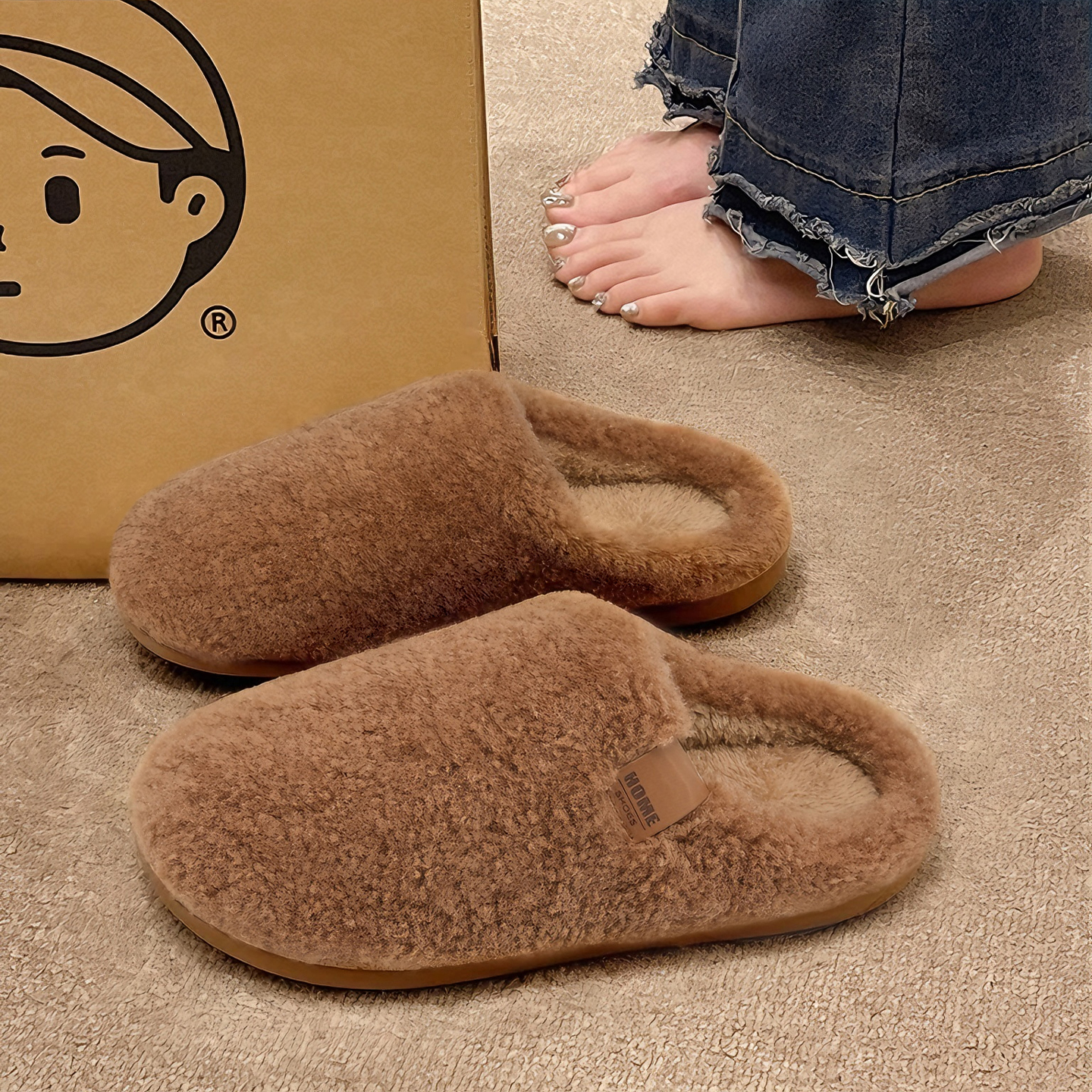 美拉德棉拖鞋抗菌防臭高级感防滑