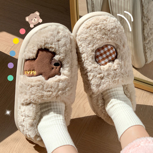 可爱棉拖鞋男士秋冬季2025新款室内家居防滑防臭外穿拖鞋女款冬天