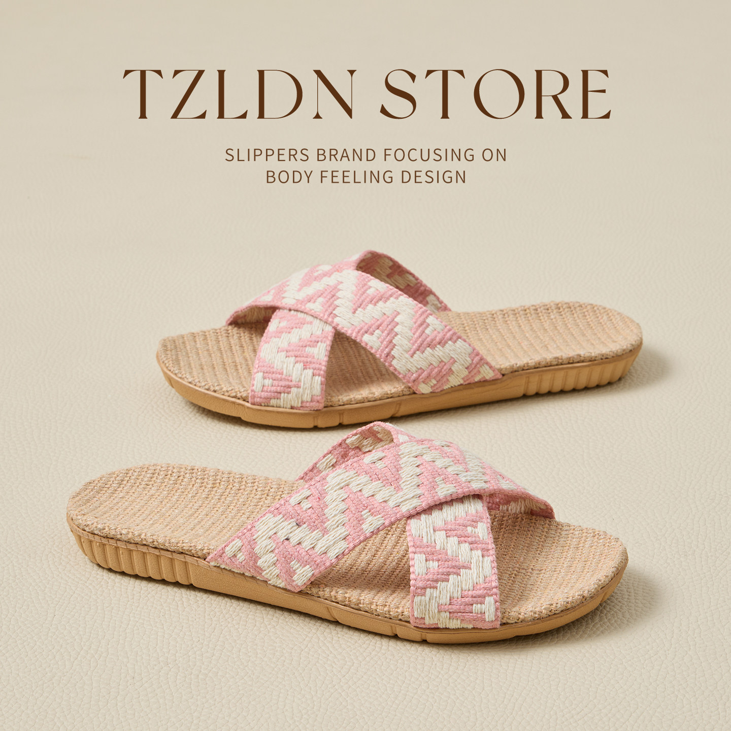 亚麻拖鞋女复古风室内家居2026新款防滑防臭吸汗高级感编藤拖鞋男,女鞋,一字拖,淘宝优惠券,粉丝福利购,淘宝优惠卷