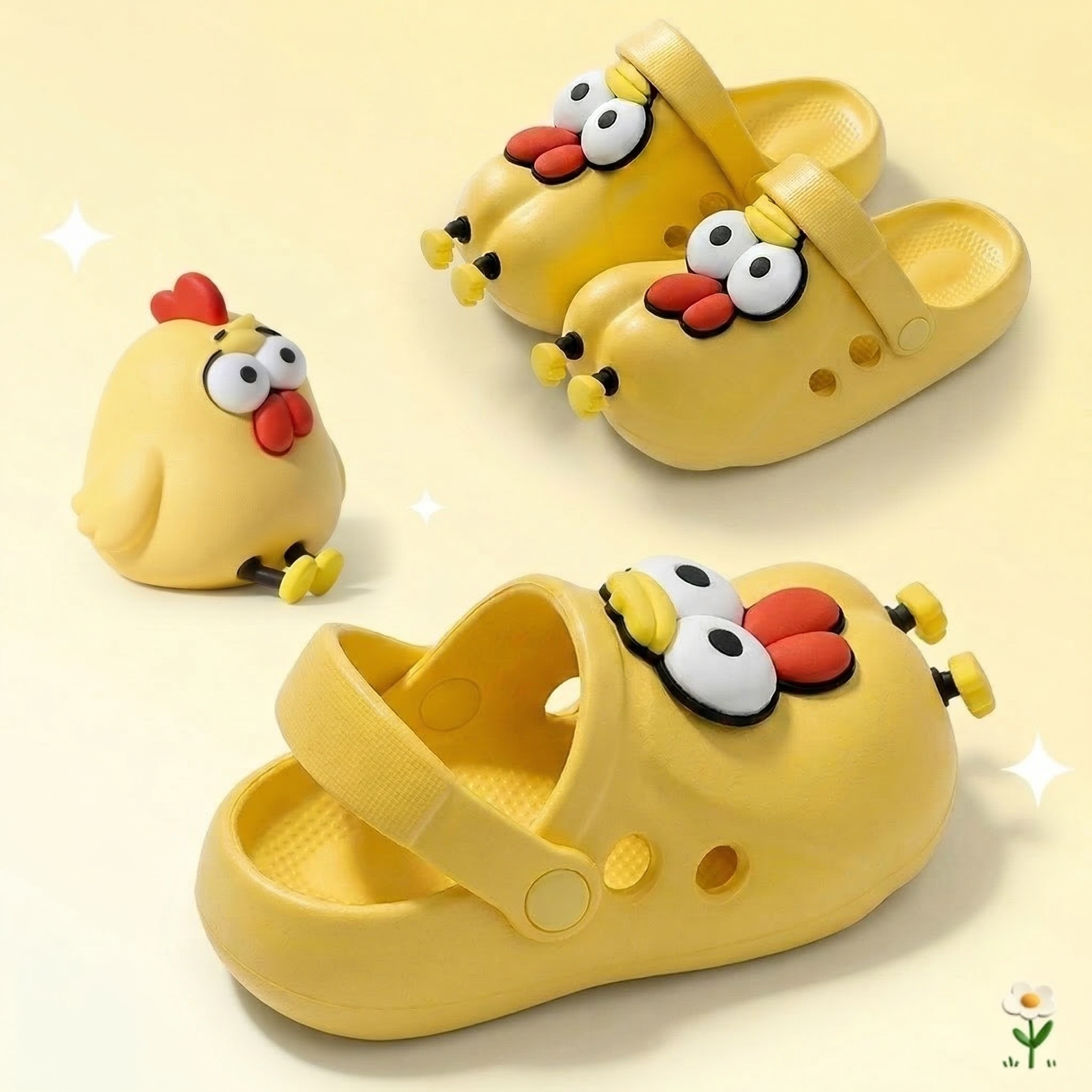 卡通儿童洞洞鞋女童舒适防滑款夏季厚底男孩可爱拖鞋户外穿沙滩鞋