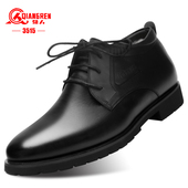 保暖加绒棉皮鞋 男冬季 3515强人棉鞋 真皮羊毛休闲短靴冬鞋 新品