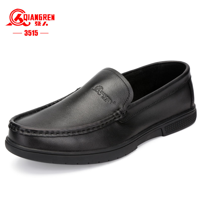 皮鞋懒人休闲鞋软底软面皮男鞋