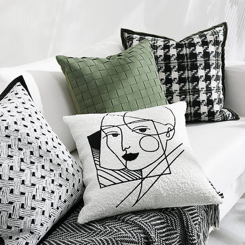 cs033绿色简约沙发客厅抱枕