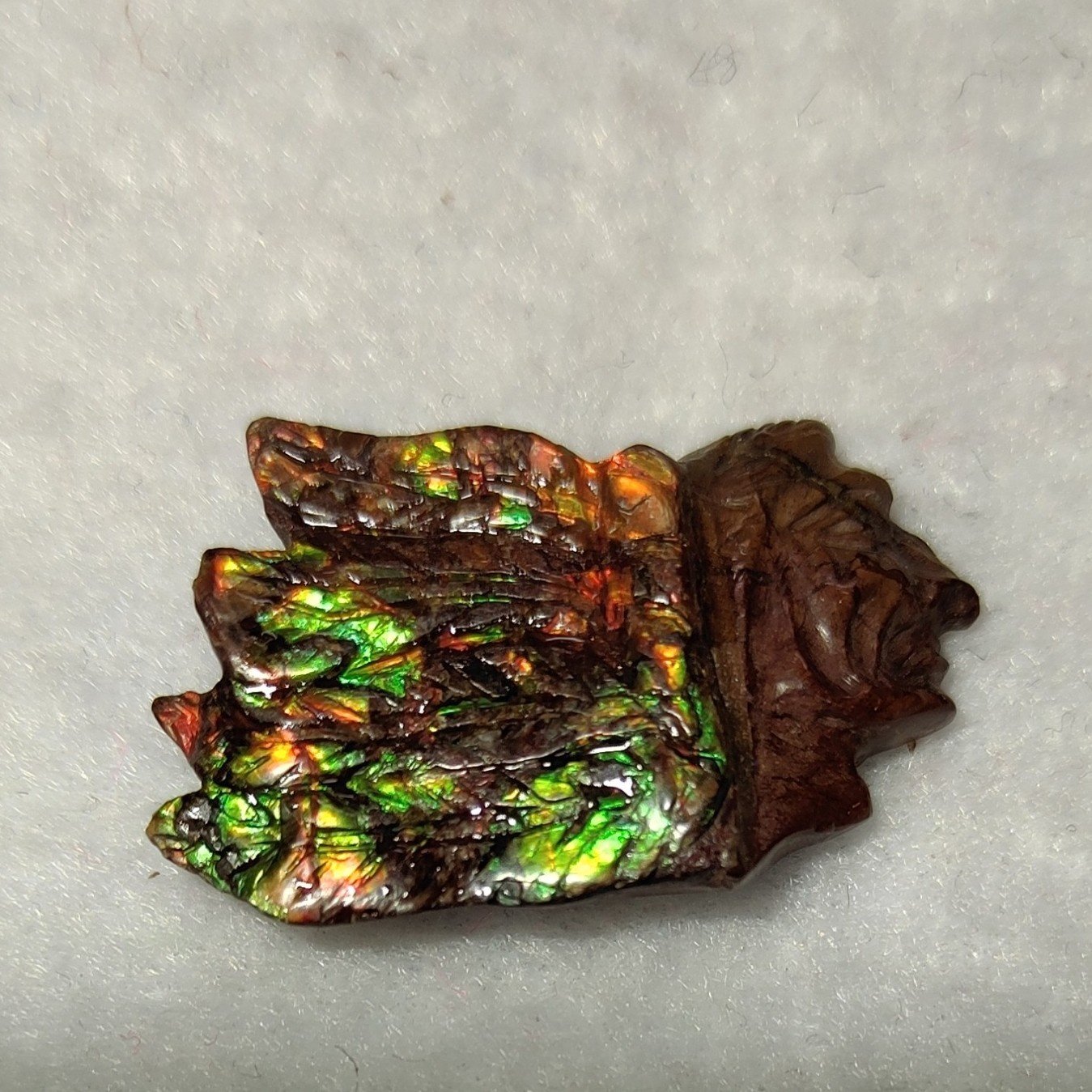 天然加拿大斑彩石非覆膜大师手工