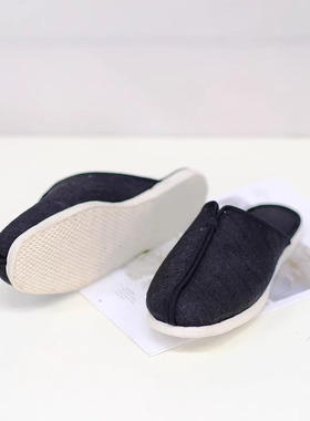 内联升男鞋老字号北京布鞋男士家居拖鞋手工千层底禅意拖鞋3051C