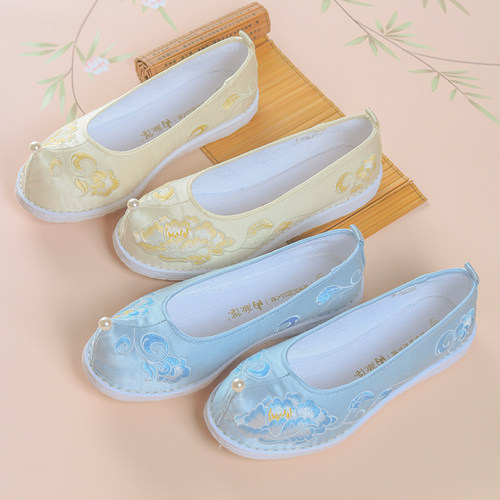 内联升布鞋手工千层底宝珠汉服鞋