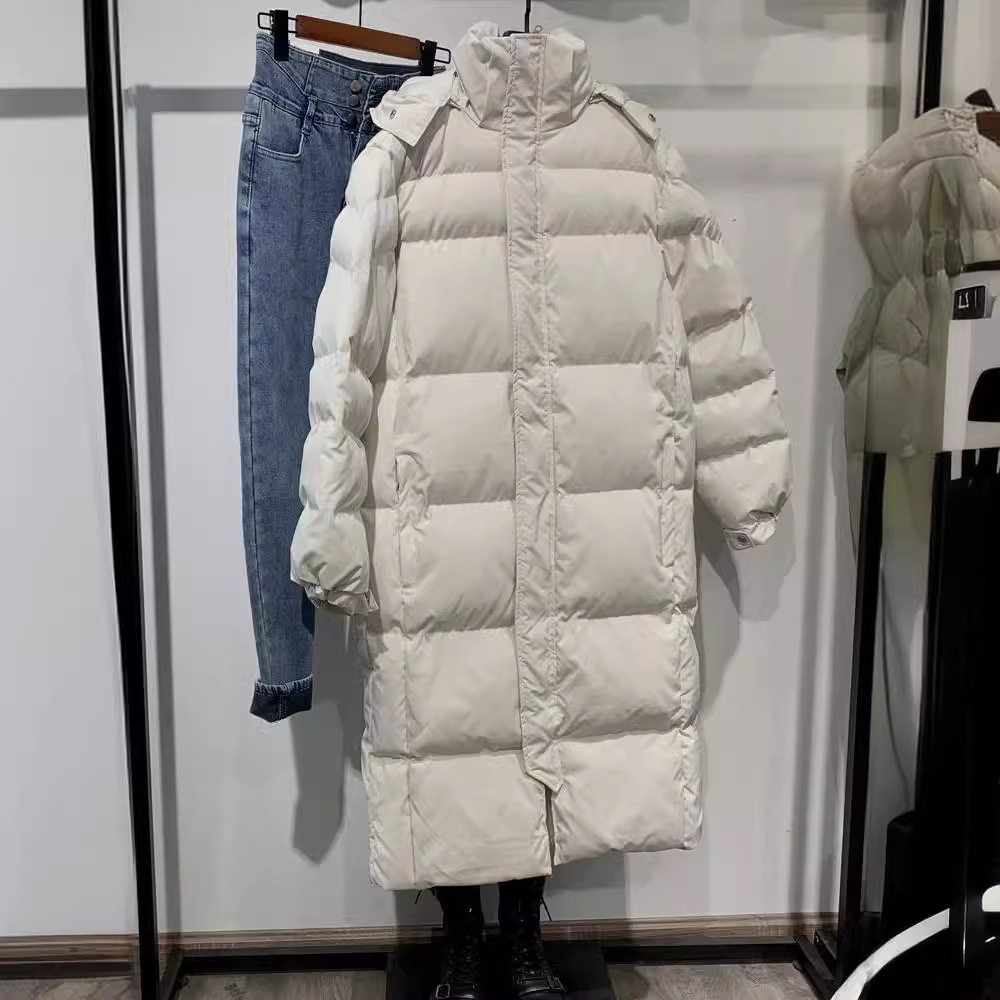 东大门中长款羽绒棉衣棉服女冬过膝学生宽松大码加厚棉袄外套面包