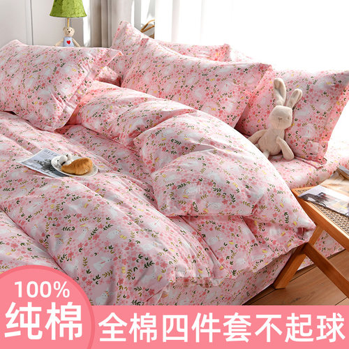 小清新全棉四件套秋冬