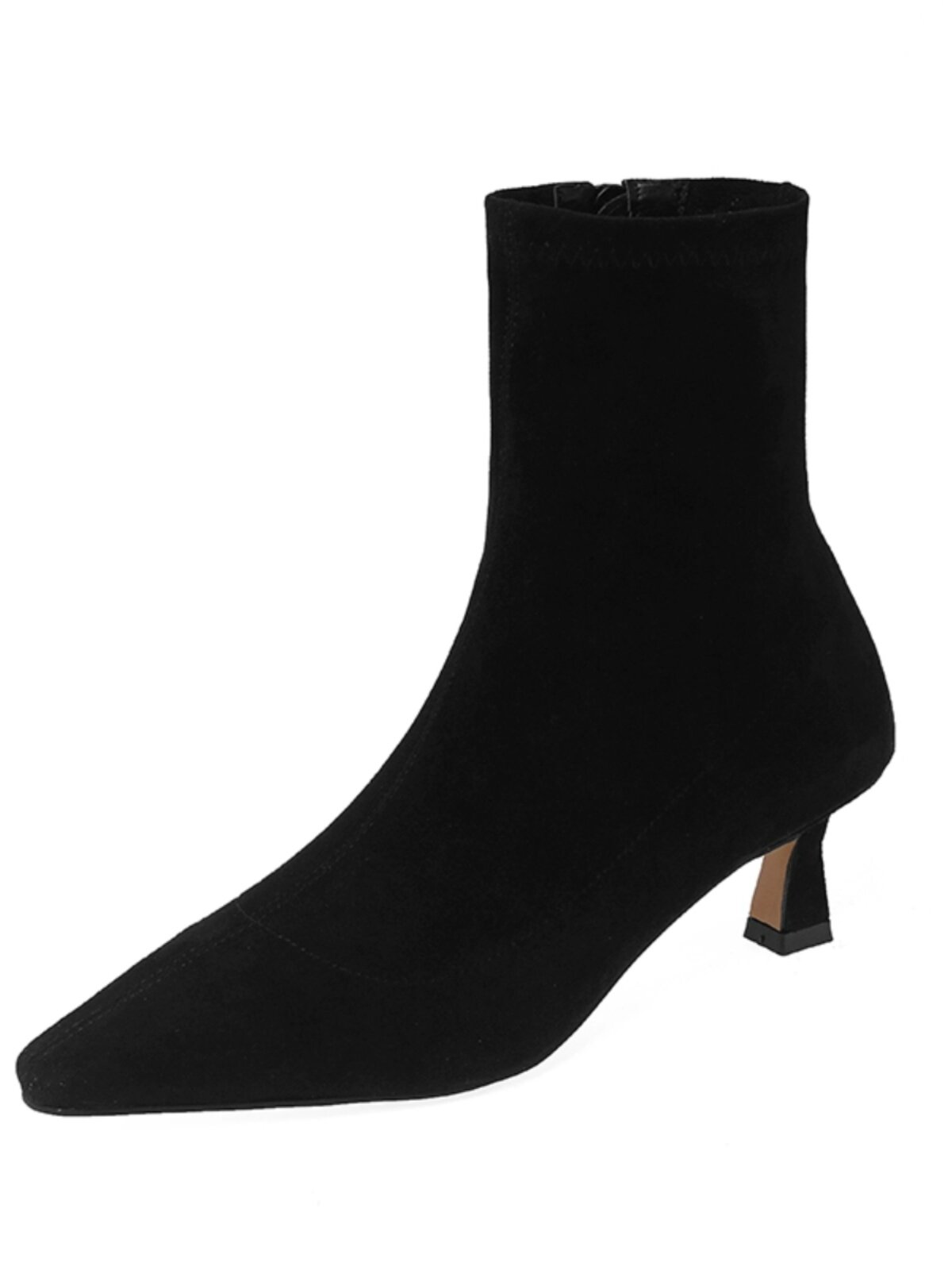 2024 AUTUMN AND WINTER NEW STILETTO POINTED TOE TEMPERAMENT BOOTS WOMENS KOREAN VERSION SIMPLE COMMUTING MID-HEEL STRETCH SKINNY BOOTS SINGLE BOOTS