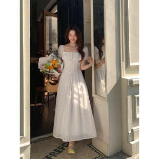 连衣裙温柔收腰两穿长裙春 韩系高智纯棉法式 Even一雯 玖拾花笺