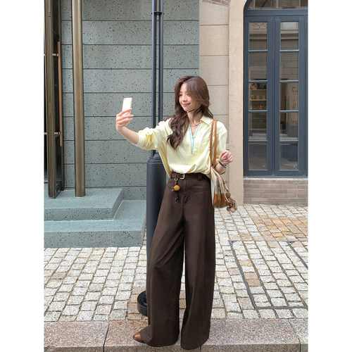 Even一雯【北街秋夜】韩系高智感含莱赛尔纤维舒适百搭显瘦休闲裤