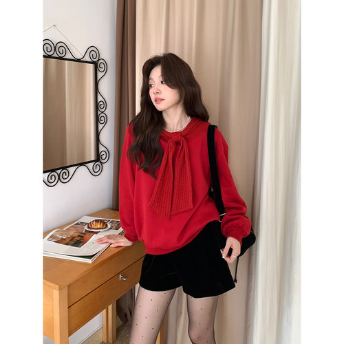 Even一雯【秋冬标配】韩系高智秋冬韩版百搭显瘦日常纯色丝绒短裤