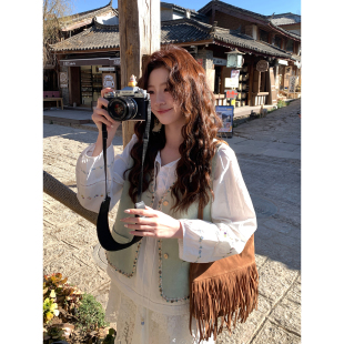 韩系高智纯棉刺绣提花上衣精致系带早春衬衫 Even一雯 清晨梨花