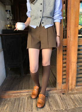 Even一雯【高效穿搭】韩系高智感气质日常百搭好穿棕色短裤