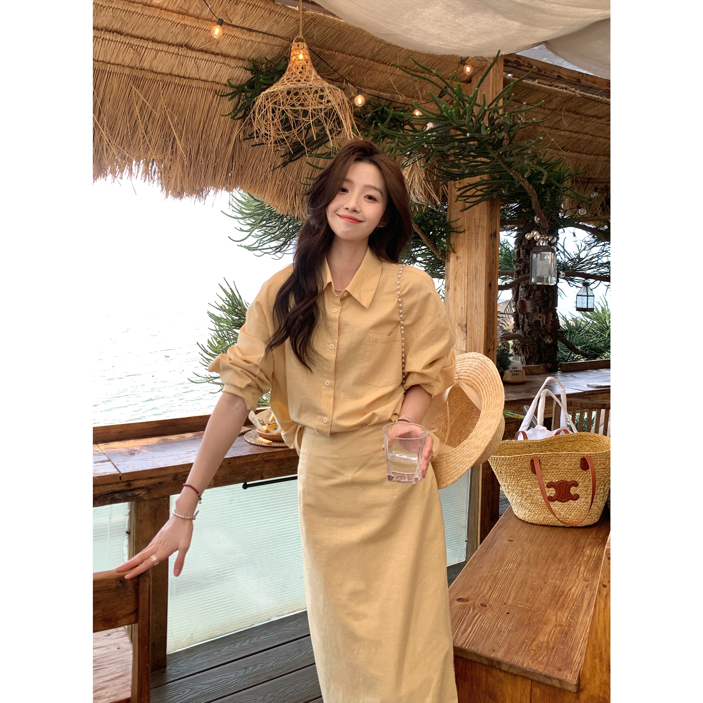 慵懒风套装女气质显瘦春夏两件套