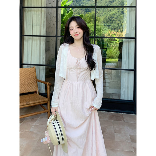 清仓Even一雯【甜桃泡泡开衫】韩系高智感浅粉柔软亲肤夏季开衫女