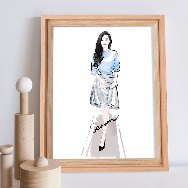 欧式简约大相框16寸18 20 24寸16开8K4K装裱美式画框挂墙尺寸定制