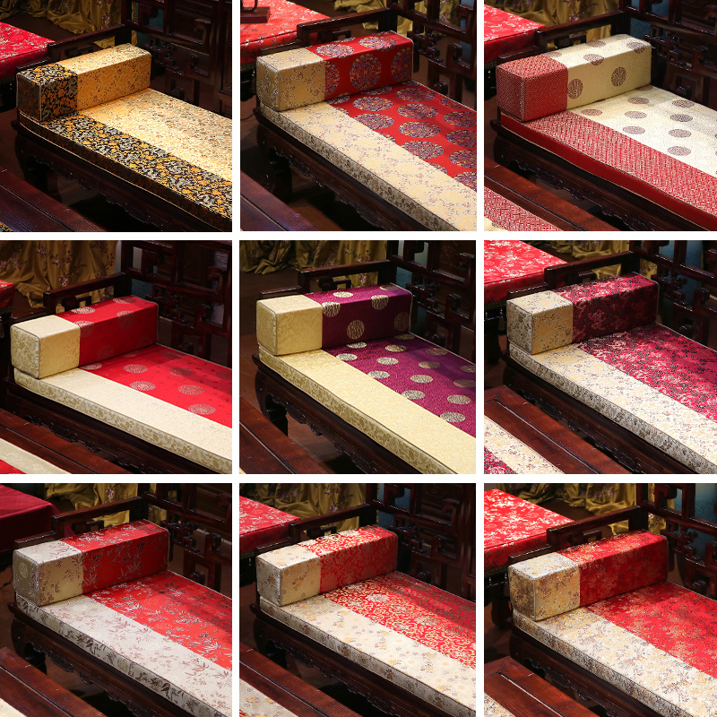 现代新中式抱枕红木沙发靠背垫腰枕实木沙发长条方形扶手方枕定制