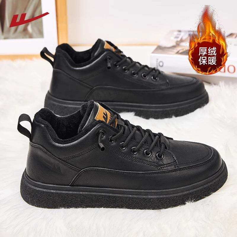 回力加绒加厚正品皮鞋国货