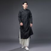 民族服装 款 男旗袍华服长衫 男民国复古中国风相声服大褂演出服男装