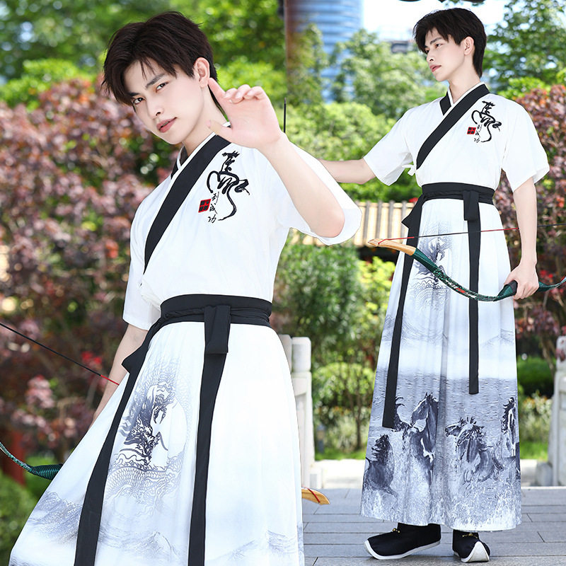 汉服男成人 白色汉服男 男汉服古装中国风 古风汉服男 汉服男夏