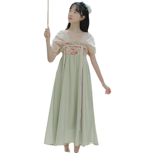 薄荷绿新中式汉服女成人夏款超仙改良版通勤中国风汉元素日常裙子