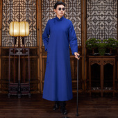 长衫 中式 长袍马褂中国风立领民国服装 秋冬唐装 复古男伴郎服兄弟装