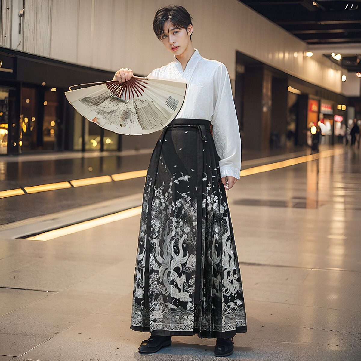 汉服男款飞机袖汉服上衣马面裙