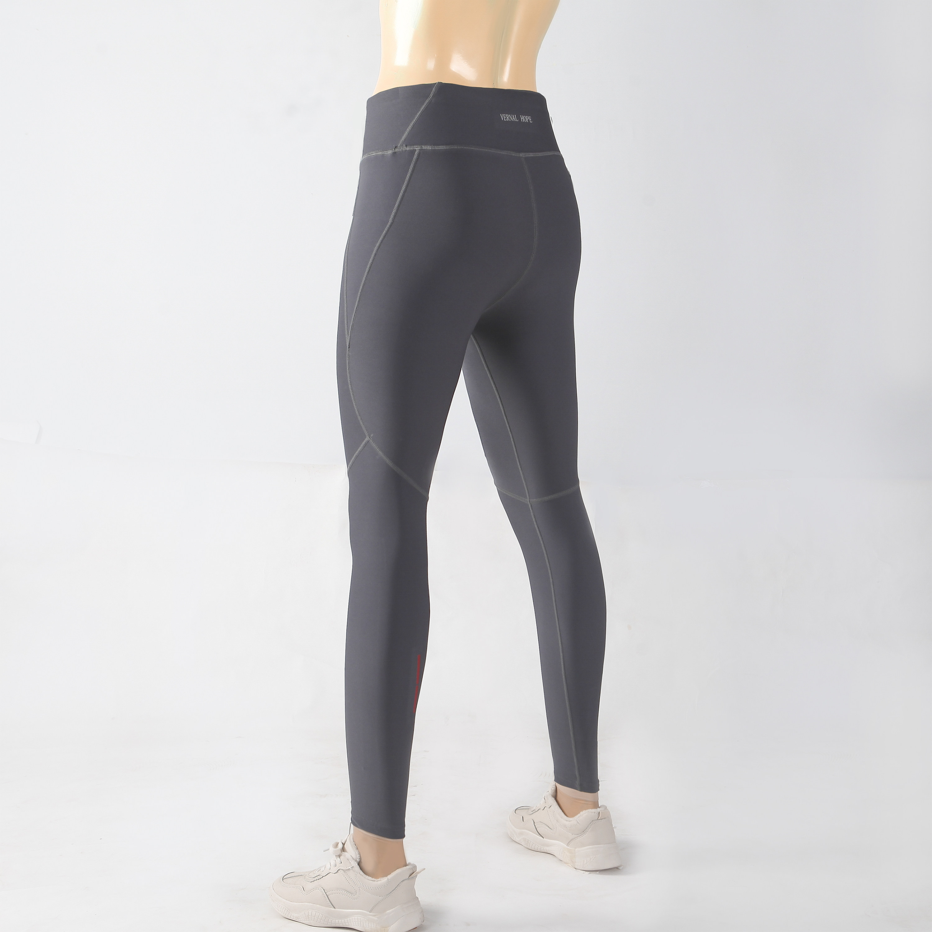 加绒腰兜跑步压缩裤男女款户外保暖速干健身紧身裤高腰弹力瑜伽裤