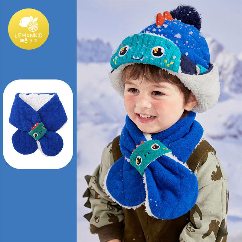 레몬  어린이 스카프 겨울 소년의 봉제 공룡 스카프 소녀의 귀여운 토끼 어린이를위한 따뜻한 스카프