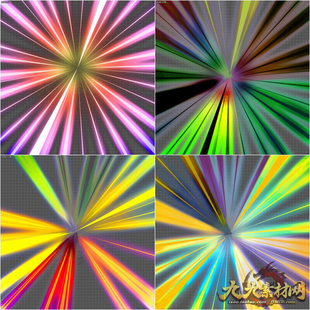 传奇光柱素材 四色七彩全屏无字光柱 高清动态特效 PNG格式序列帧