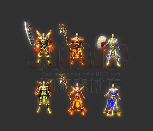 传奇剑甲素材 复古三职业天魔 法神 天尊 屠龙法杖逍遥扇 TZ970-3
