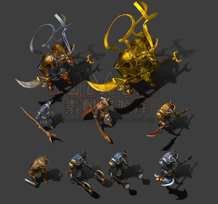 传奇怪物素材 牛魔寺庙/牛魔王 高清怪物 PNG格式 9组打包-CW181