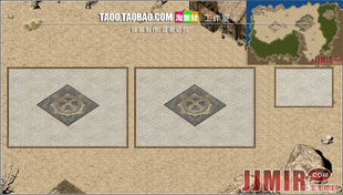 传奇地图素材 复古土城 盟重土城 半独立地砖地图 无缝封边 TC054