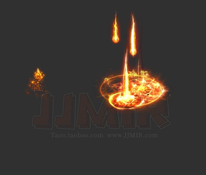 传奇技能素材 流星火雨 法师目标播放攻击型特效 坐标齐全 JN334