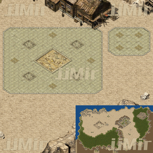 传奇地图素材 土城系列 盟重土城 复古半独立地砖 TC011