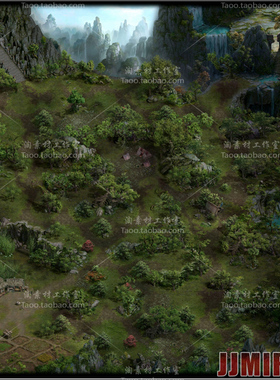 传奇地砖地图素材 绿林村庄系列 高清独立地砖 无缝封边 CZ082