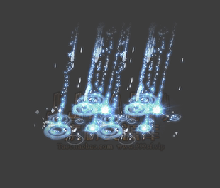 传奇技能素材 冰霜群雨 攻击目标播放型技能特效 坐标齐全JN162