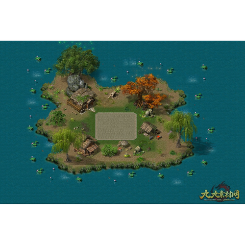 传奇地图素材 战纪系列 仙侠岛 高清动态独立地砖 无缝封边 ZD301