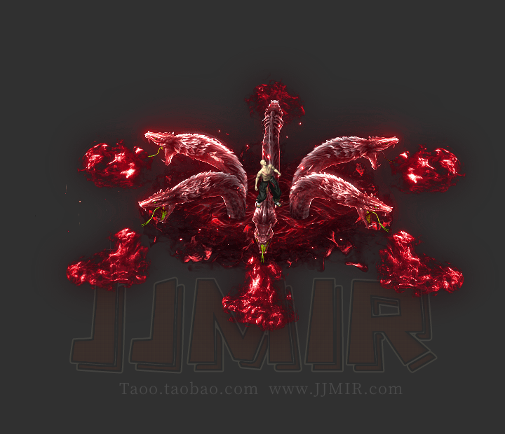 传奇技能素材 毒龙肆虐 目标播放攻击型技能特效 坐标齐全 JN360