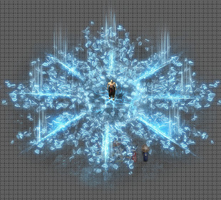 传奇技能素材 冰系 冰凌爆 大范围目标播放型攻击特效 坐标齐全