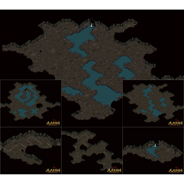 传奇地图素材 经典怀旧 水晶矿洞1-5层 独立真地砖套图 HG10-1