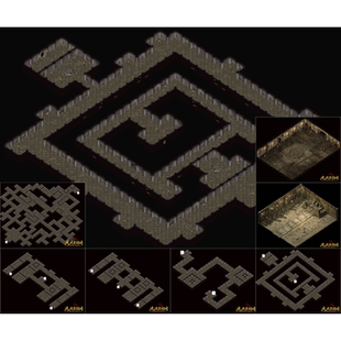 传奇地图素材 韩服系列 玛法地牢1-7层 独立真地砖套图 HG072-4