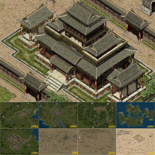 传奇地图素材 经典怀旧系列 八大城池 独立真地砖套图