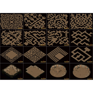 传奇地图素材 经典怀旧 诺玛遗迹1-18层 独立真地砖套图 无缝封边