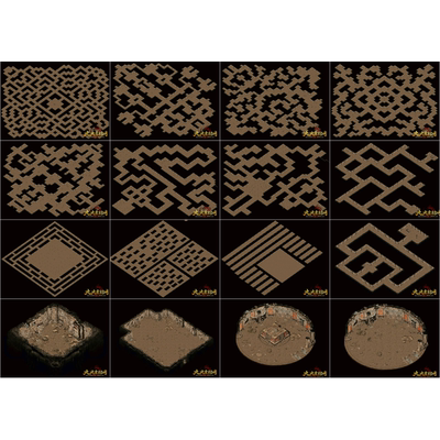 传奇地图素材 经典怀旧 诺玛遗迹1-18层 独立真地砖套图 无缝封边