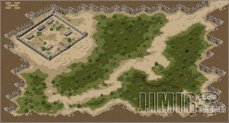 传奇冰雪地图素材 王城 复古独立真地砖(带无补丁)无缝封边 uz059