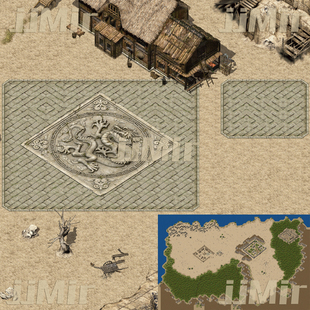传奇地图素材 盟重系列 创意土城 复古半独立地砖-TC075