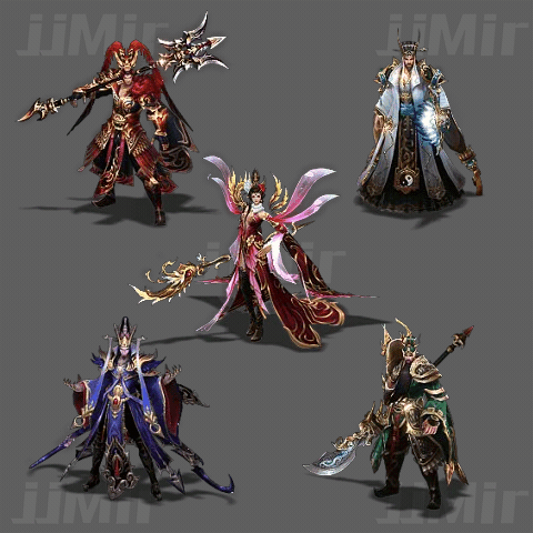 传奇怪物素材 8方向 三国人物志 高清怪物 PNG格式 游戏怪物 5组